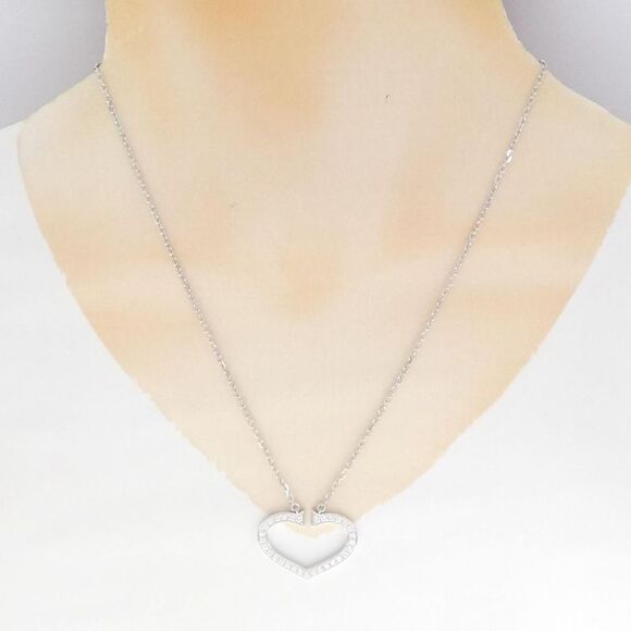 Cartier C Heart 750 White Gold Diamond Necklace